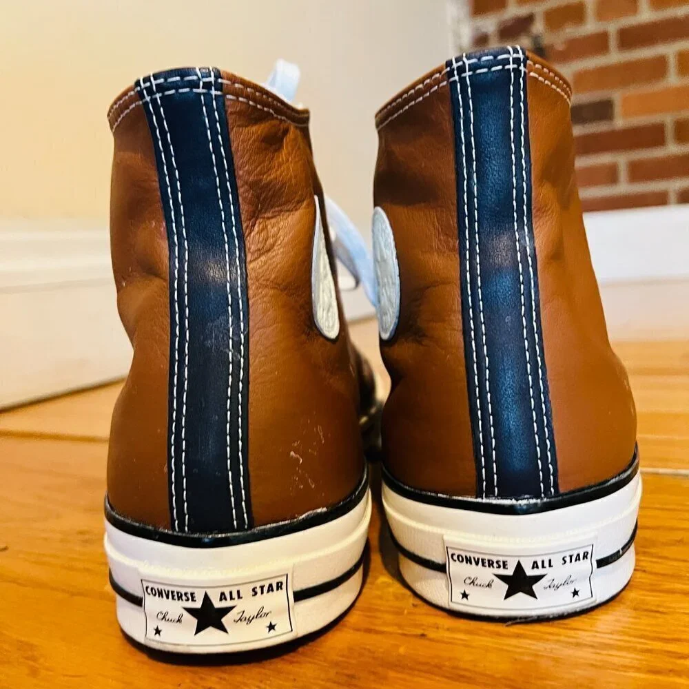 Converse Chuck Taylor All Star Cruise Leather High-Top Shoes Cognac Brown 12